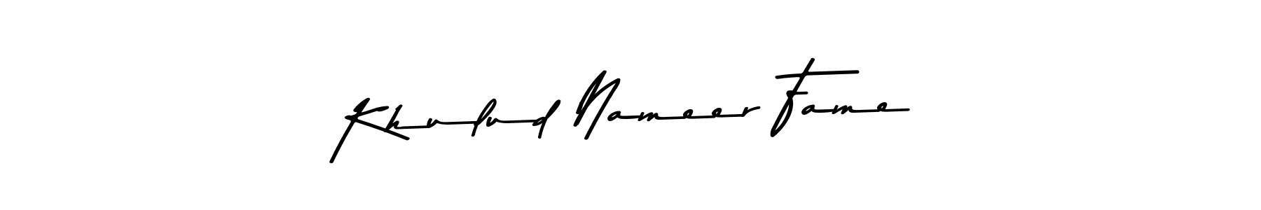 Khulud Nameer Fame stylish signature style. Best Handwritten Sign (Asem Kandis PERSONAL USE) for my name. Handwritten Signature Collection Ideas for my name Khulud Nameer Fame. Khulud Nameer Fame signature style 9 images and pictures png