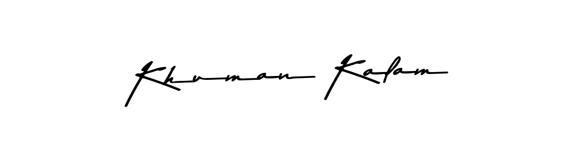 Make a beautiful signature design for name Khuman Kalam. With this signature (Asem Kandis PERSONAL USE) style, you can create a handwritten signature for free. Khuman Kalam signature style 9 images and pictures png