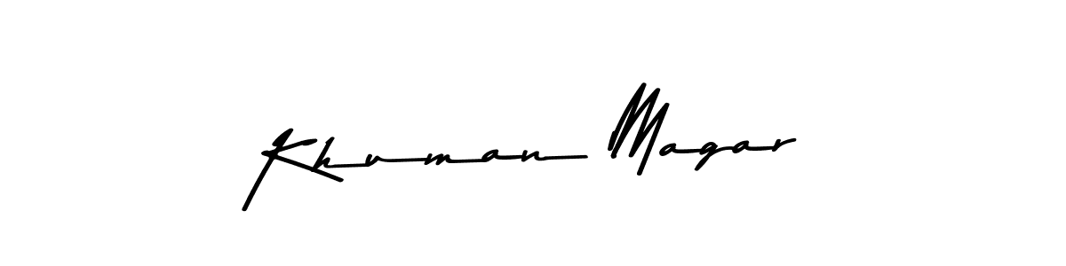 Khuman Magar stylish signature style. Best Handwritten Sign (Asem Kandis PERSONAL USE) for my name. Handwritten Signature Collection Ideas for my name Khuman Magar. Khuman Magar signature style 9 images and pictures png