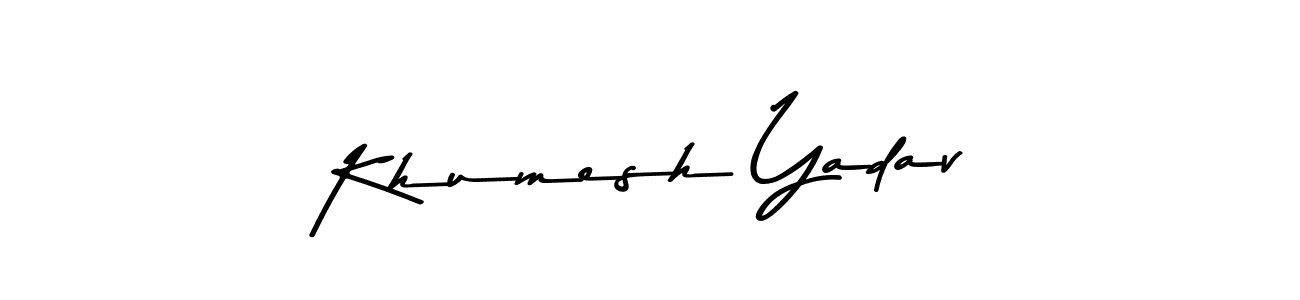 How to make Khumesh Yadav name signature. Use Asem Kandis PERSONAL USE style for creating short signs online. This is the latest handwritten sign. Khumesh Yadav signature style 9 images and pictures png