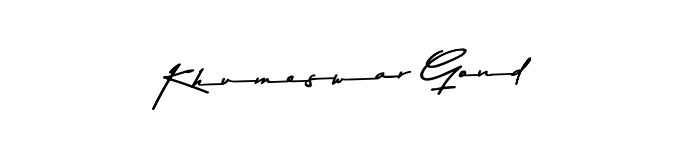 You should practise on your own different ways (Asem Kandis PERSONAL USE) to write your name (Khumeswar Gond) in signature. don't let someone else do it for you. Khumeswar Gond signature style 9 images and pictures png