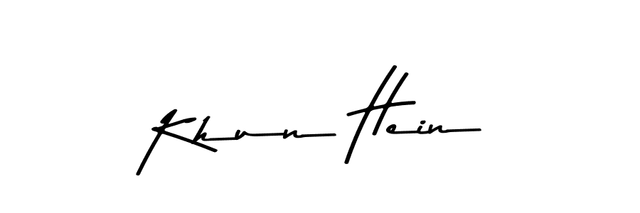 Design your own signature with our free online signature maker. With this signature software, you can create a handwritten (Asem Kandis PERSONAL USE) signature for name Khun Hein. Khun Hein signature style 9 images and pictures png