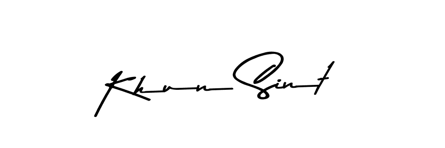 Design your own signature with our free online signature maker. With this signature software, you can create a handwritten (Asem Kandis PERSONAL USE) signature for name Khun Sint. Khun Sint signature style 9 images and pictures png