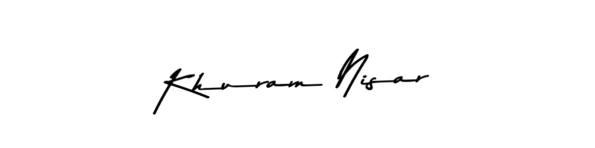 Similarly Asem Kandis PERSONAL USE is the best handwritten signature design. Signature creator online .You can use it as an online autograph creator for name Khuram Nisar. Khuram Nisar signature style 9 images and pictures png