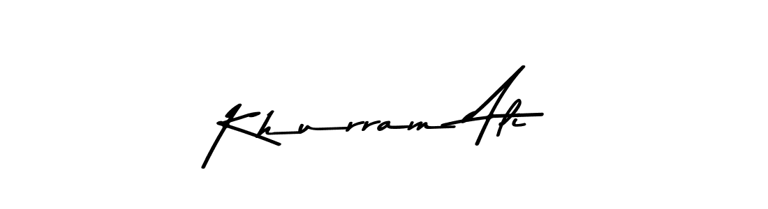 Design your own signature with our free online signature maker. With this signature software, you can create a handwritten (Asem Kandis PERSONAL USE) signature for name Khurram Ali. Khurram Ali signature style 9 images and pictures png
