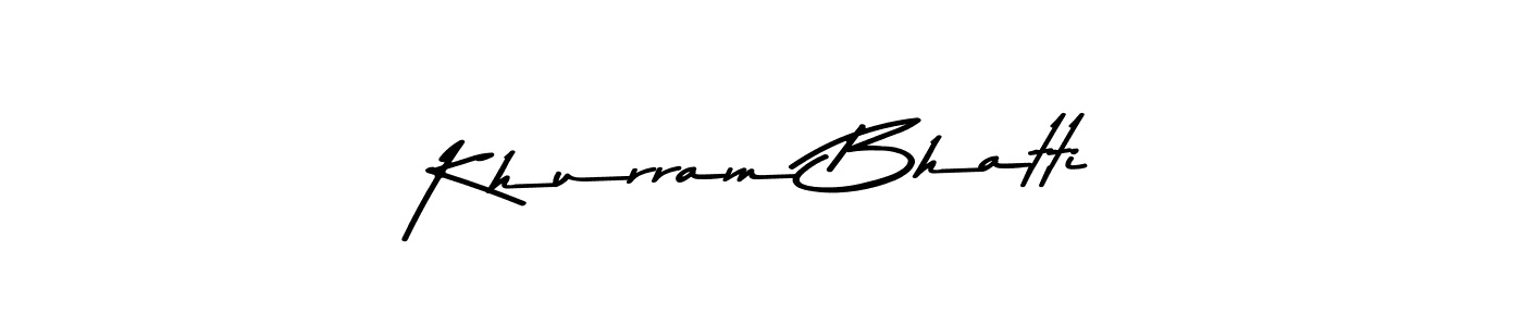 Use a signature maker to create a handwritten signature online. With this signature software, you can design (Asem Kandis PERSONAL USE) your own signature for name Khurram Bhatti. Khurram Bhatti signature style 9 images and pictures png
