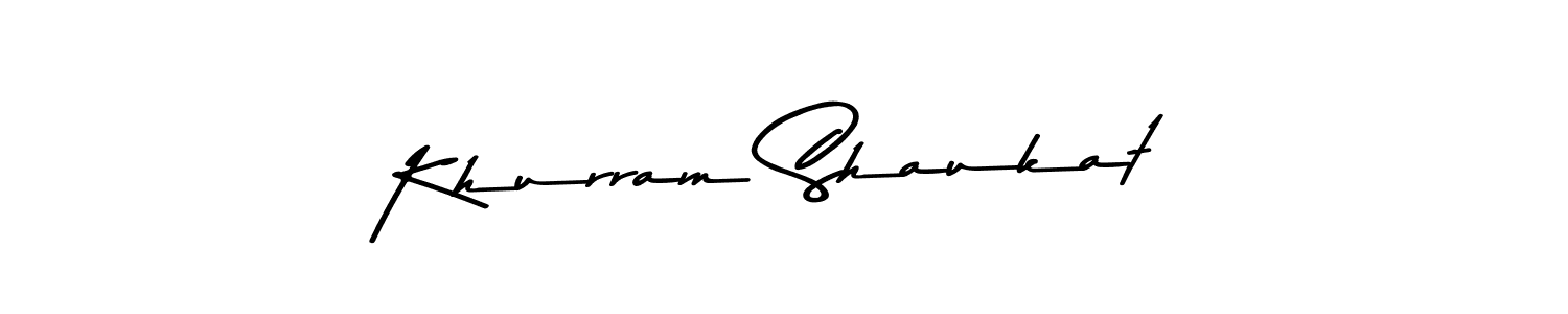 The best way (Asem Kandis PERSONAL USE) to make a short signature is to pick only two or three words in your name. The name Khurram Shaukat include a total of six letters. For converting this name. Khurram Shaukat signature style 9 images and pictures png