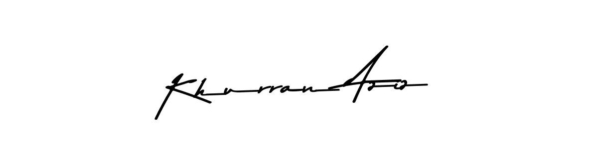 Make a beautiful signature design for name Khurran Aziz. Use this online signature maker to create a handwritten signature for free. Khurran Aziz signature style 9 images and pictures png