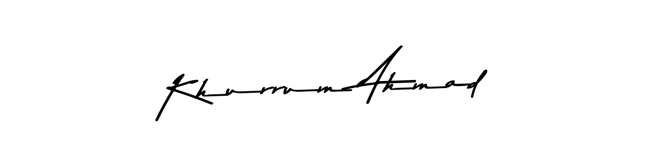 Make a beautiful signature design for name Khurrum Ahmad. Use this online signature maker to create a handwritten signature for free. Khurrum Ahmad signature style 9 images and pictures png