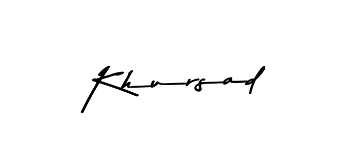 Khursad stylish signature style. Best Handwritten Sign (Asem Kandis PERSONAL USE) for my name. Handwritten Signature Collection Ideas for my name Khursad. Khursad signature style 9 images and pictures png