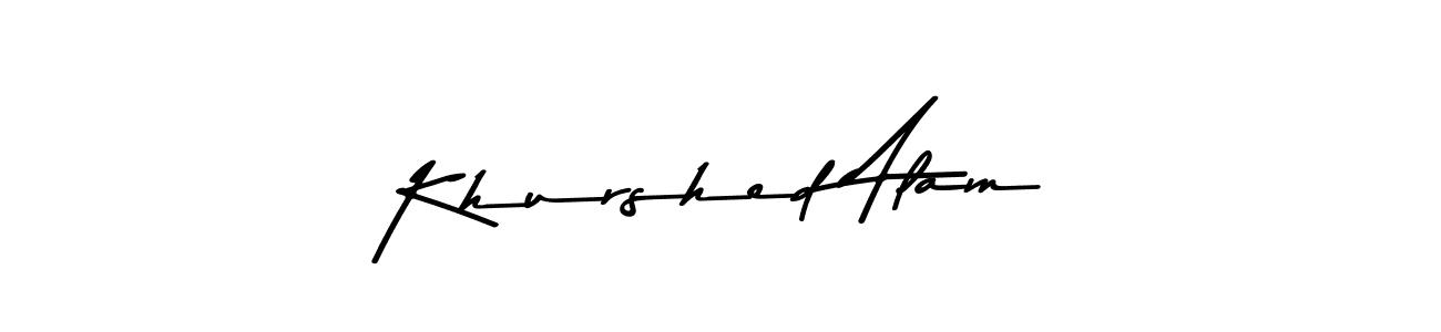 Also You can easily find your signature by using the search form. We will create Khurshed Alam name handwritten signature images for you free of cost using Asem Kandis PERSONAL USE sign style. Khurshed Alam signature style 9 images and pictures png