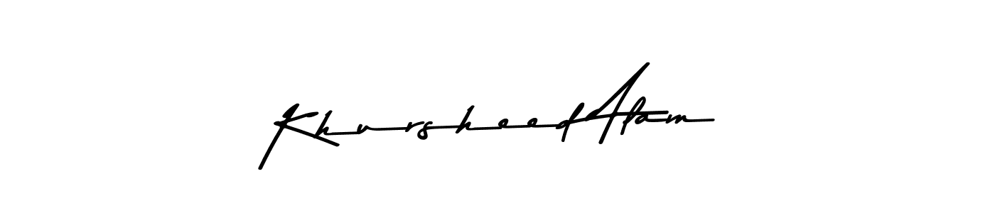 This is the best signature style for the Khursheed Alam name. Also you like these signature font (Asem Kandis PERSONAL USE). Mix name signature. Khursheed Alam signature style 9 images and pictures png