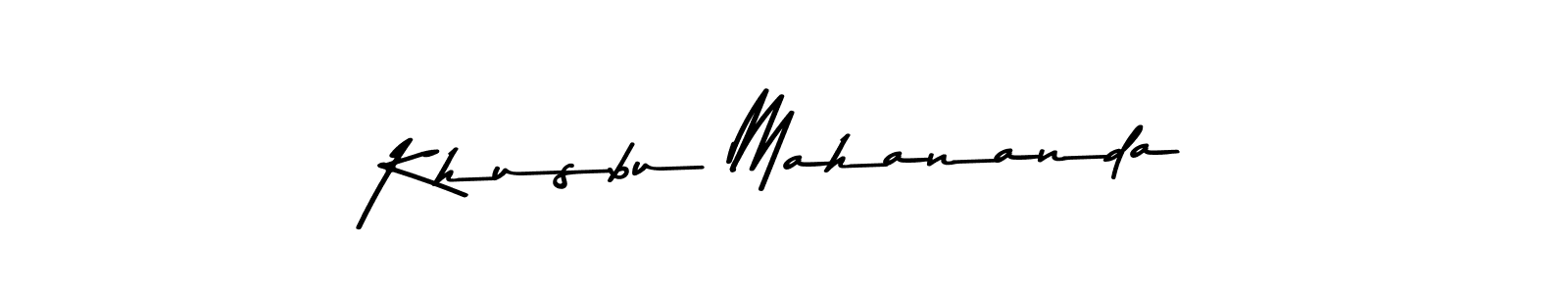 This is the best signature style for the Khusbu Mahananda name. Also you like these signature font (Asem Kandis PERSONAL USE). Mix name signature. Khusbu Mahananda signature style 9 images and pictures png