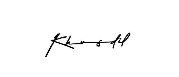 Khusdil stylish signature style. Best Handwritten Sign (Asem Kandis PERSONAL USE) for my name. Handwritten Signature Collection Ideas for my name Khusdil. Khusdil signature style 9 images and pictures png