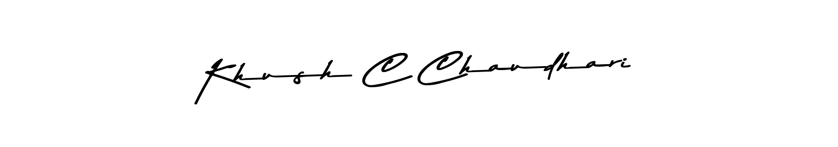 The best way (Asem Kandis PERSONAL USE) to make a short signature is to pick only two or three words in your name. The name Khush C Chaudhari include a total of six letters. For converting this name. Khush C Chaudhari signature style 9 images and pictures png