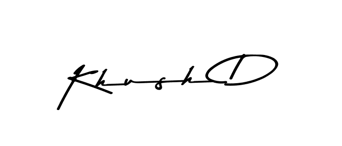 Design your own signature with our free online signature maker. With this signature software, you can create a handwritten (Asem Kandis PERSONAL USE) signature for name Khush D. Khush D signature style 9 images and pictures png