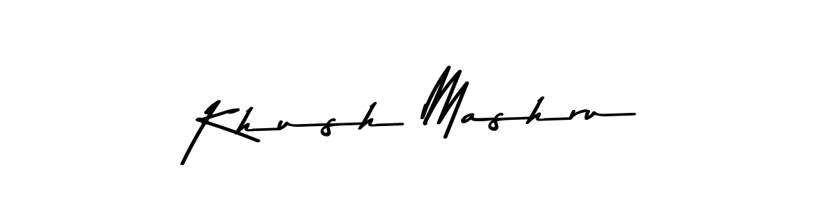 Design your own signature with our free online signature maker. With this signature software, you can create a handwritten (Asem Kandis PERSONAL USE) signature for name Khush Mashru. Khush Mashru signature style 9 images and pictures png