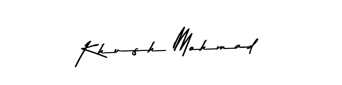 How to make Khush Mohmad signature? Asem Kandis PERSONAL USE is a professional autograph style. Create handwritten signature for Khush Mohmad name. Khush Mohmad signature style 9 images and pictures png