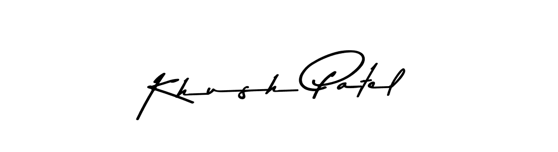 Khush Patel stylish signature style. Best Handwritten Sign (Asem Kandis PERSONAL USE) for my name. Handwritten Signature Collection Ideas for my name Khush Patel. Khush Patel signature style 9 images and pictures png