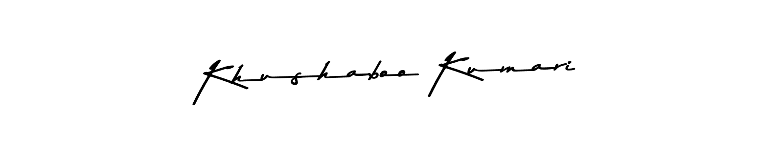 Make a beautiful signature design for name Khushaboo Kumari. With this signature (Asem Kandis PERSONAL USE) style, you can create a handwritten signature for free. Khushaboo Kumari signature style 9 images and pictures png