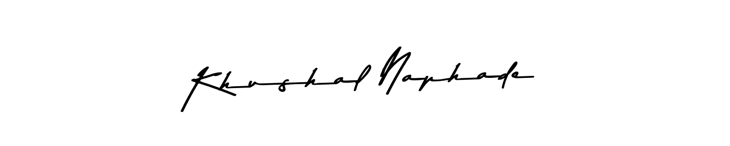 Use a signature maker to create a handwritten signature online. With this signature software, you can design (Asem Kandis PERSONAL USE) your own signature for name Khushal Naphade. Khushal Naphade signature style 9 images and pictures png