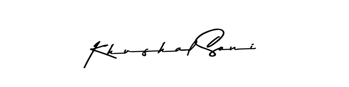 Make a beautiful signature design for name Khushal Soni. With this signature (Asem Kandis PERSONAL USE) style, you can create a handwritten signature for free. Khushal Soni signature style 9 images and pictures png
