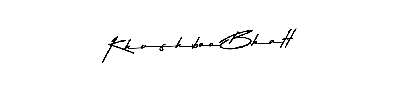 You should practise on your own different ways (Asem Kandis PERSONAL USE) to write your name (Khushboo Bhatt) in signature. don't let someone else do it for you. Khushboo Bhatt signature style 9 images and pictures png