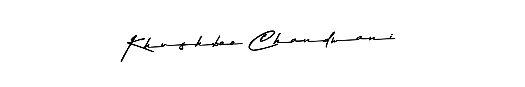 You should practise on your own different ways (Asem Kandis PERSONAL USE) to write your name (Khushboo Chandwani) in signature. don't let someone else do it for you. Khushboo Chandwani signature style 9 images and pictures png