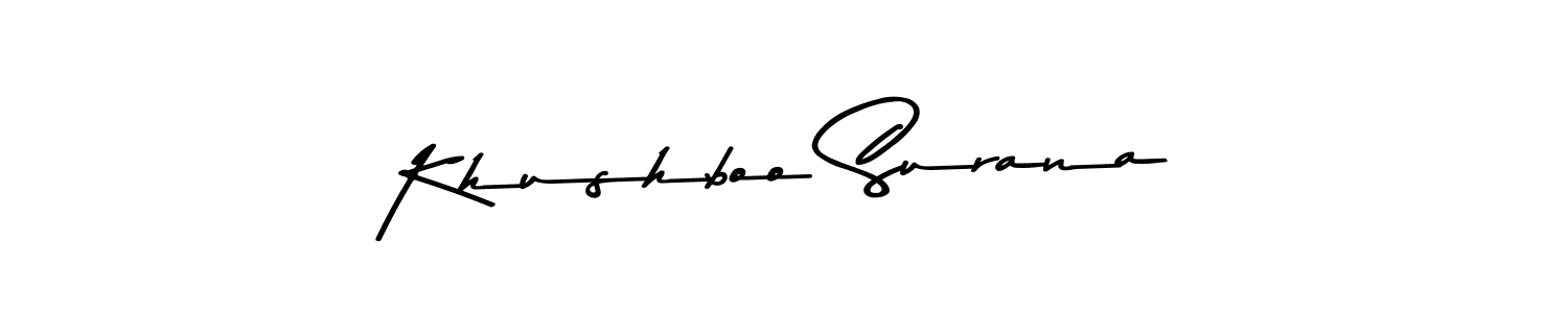 Khushboo Surana stylish signature style. Best Handwritten Sign (Asem Kandis PERSONAL USE) for my name. Handwritten Signature Collection Ideas for my name Khushboo Surana. Khushboo Surana signature style 9 images and pictures png