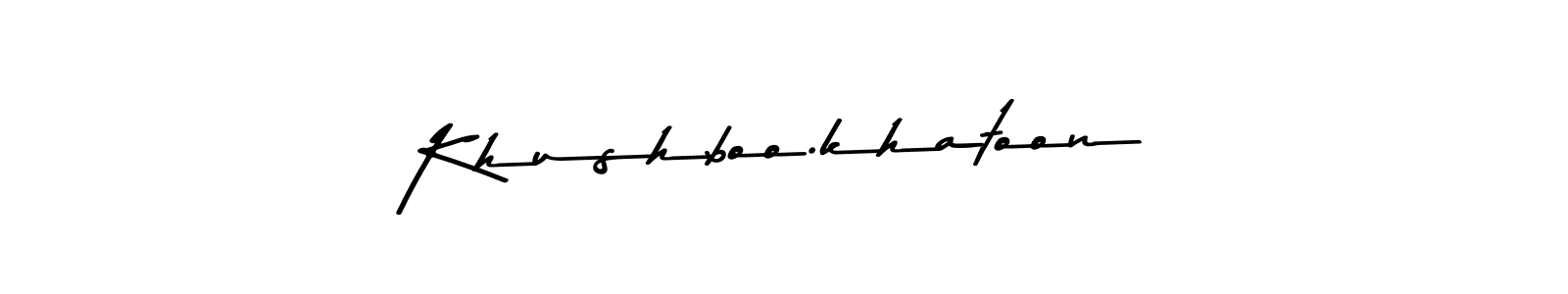 Create a beautiful signature design for name Khushboo.khatoon. With this signature (Asem Kandis PERSONAL USE) fonts, you can make a handwritten signature for free. Khushboo.khatoon signature style 9 images and pictures png