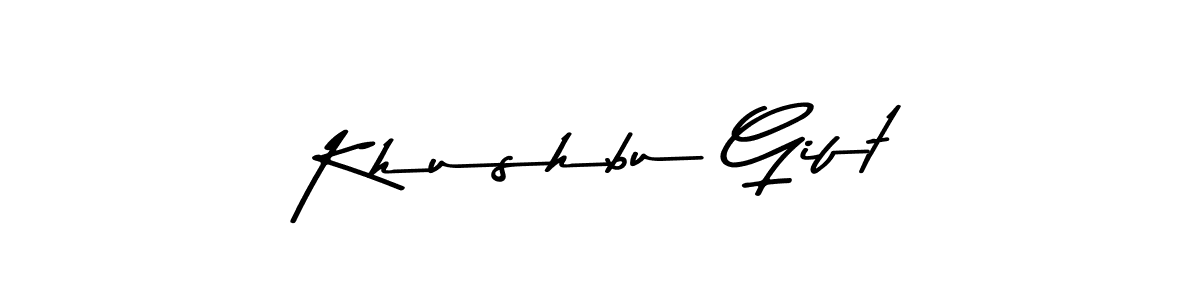 Design your own signature with our free online signature maker. With this signature software, you can create a handwritten (Asem Kandis PERSONAL USE) signature for name Khushbu Gift. Khushbu Gift signature style 9 images and pictures png