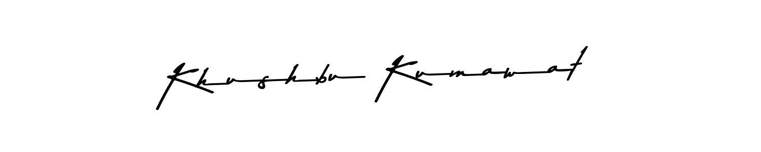 Asem Kandis PERSONAL USE is a professional signature style that is perfect for those who want to add a touch of class to their signature. It is also a great choice for those who want to make their signature more unique. Get Khushbu Kumawat name to fancy signature for free. Khushbu Kumawat signature style 9 images and pictures png