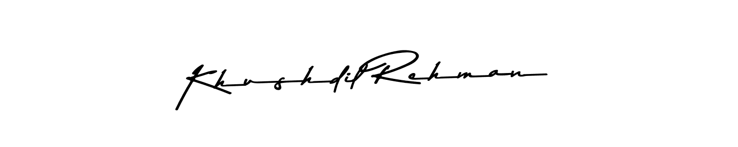 Also we have Khushdil Rehman name is the best signature style. Create professional handwritten signature collection using Asem Kandis PERSONAL USE autograph style. Khushdil Rehman signature style 9 images and pictures png