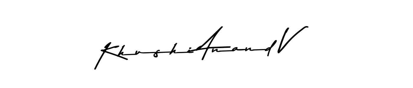 Here are the top 10 professional signature styles for the name Khushi Anand V. These are the best autograph styles you can use for your name. Khushi Anand V signature style 9 images and pictures png