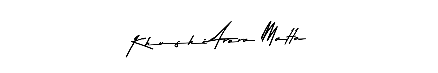 Also we have Khushi Arora Matta name is the best signature style. Create professional handwritten signature collection using Asem Kandis PERSONAL USE autograph style. Khushi Arora Matta signature style 9 images and pictures png