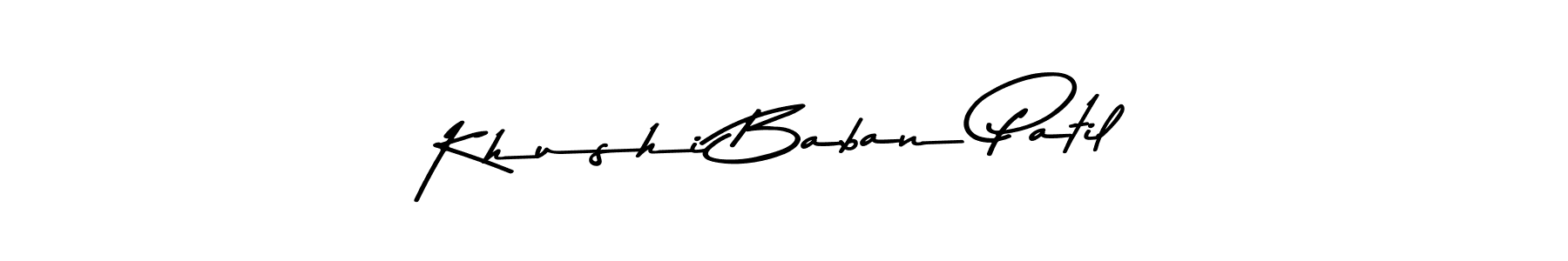 Make a beautiful signature design for name Khushi Baban Patil. Use this online signature maker to create a handwritten signature for free. Khushi Baban Patil signature style 9 images and pictures png