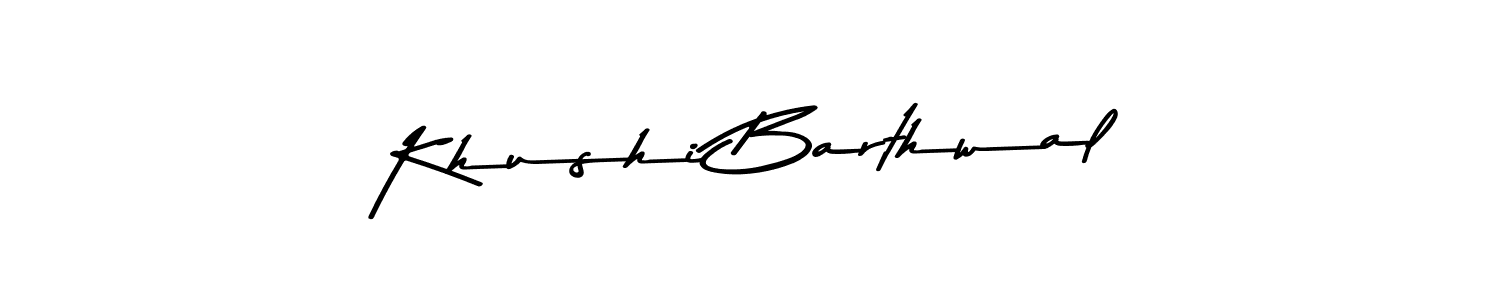 Also You can easily find your signature by using the search form. We will create Khushi Barthwal name handwritten signature images for you free of cost using Asem Kandis PERSONAL USE sign style. Khushi Barthwal signature style 9 images and pictures png