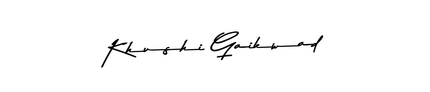 Make a short Khushi Gaikwad signature style. Manage your documents anywhere anytime using Asem Kandis PERSONAL USE. Create and add eSignatures, submit forms, share and send files easily. Khushi Gaikwad signature style 9 images and pictures png