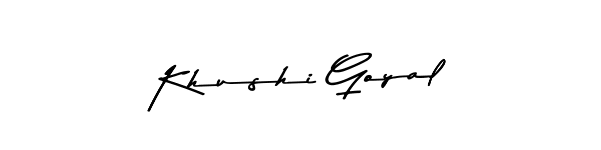 How to make Khushi Goyal signature? Asem Kandis PERSONAL USE is a professional autograph style. Create handwritten signature for Khushi Goyal name. Khushi Goyal signature style 9 images and pictures png