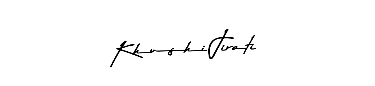 You should practise on your own different ways (Asem Kandis PERSONAL USE) to write your name (Khushi Jirati) in signature. don't let someone else do it for you. Khushi Jirati signature style 9 images and pictures png