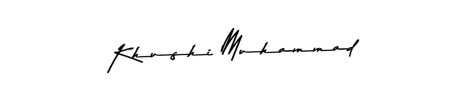You can use this online signature creator to create a handwritten signature for the name Khushi Muhammad. This is the best online autograph maker. Khushi Muhammad signature style 9 images and pictures png