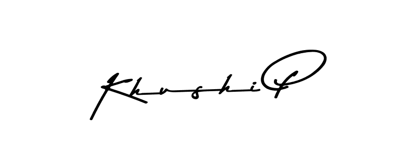 Make a beautiful signature design for name Khushi P. Use this online signature maker to create a handwritten signature for free. Khushi P signature style 9 images and pictures png