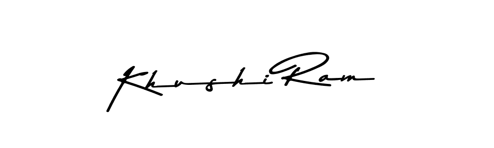 Create a beautiful signature design for name Khushi Ram. With this signature (Asem Kandis PERSONAL USE) fonts, you can make a handwritten signature for free. Khushi Ram signature style 9 images and pictures png