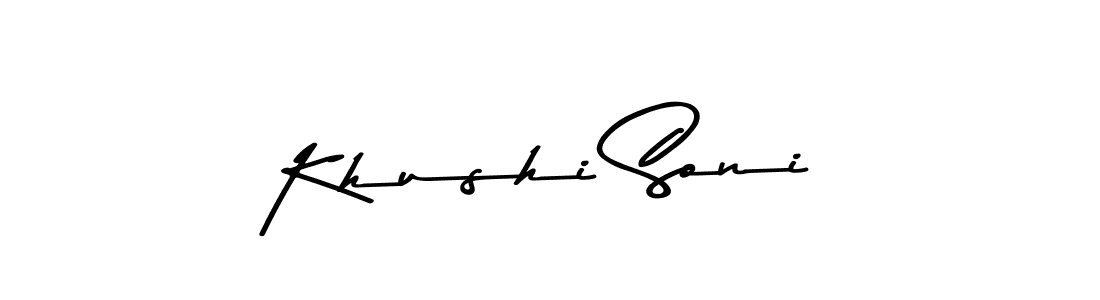 You should practise on your own different ways (Asem Kandis PERSONAL USE) to write your name (Khushi Soni) in signature. don't let someone else do it for you. Khushi Soni signature style 9 images and pictures png