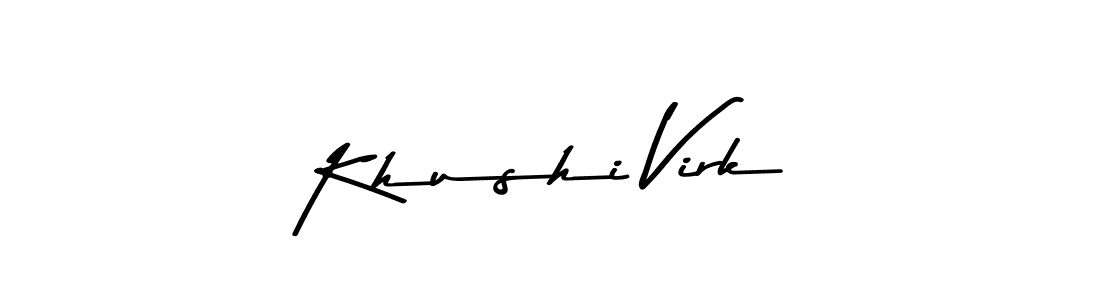 Create a beautiful signature design for name Khushi Virk. With this signature (Asem Kandis PERSONAL USE) fonts, you can make a handwritten signature for free. Khushi Virk signature style 9 images and pictures png