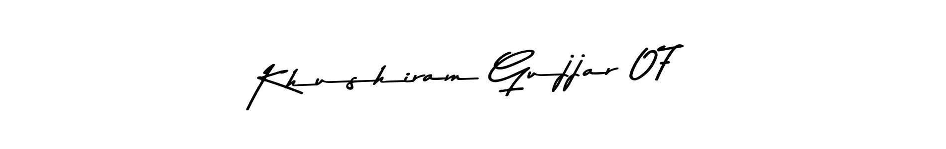 Check out images of Autograph of Khushiram Gujjar 07 name. Actor Khushiram Gujjar 07 Signature Style. Asem Kandis PERSONAL USE is a professional sign style online. Khushiram Gujjar 07 signature style 9 images and pictures png