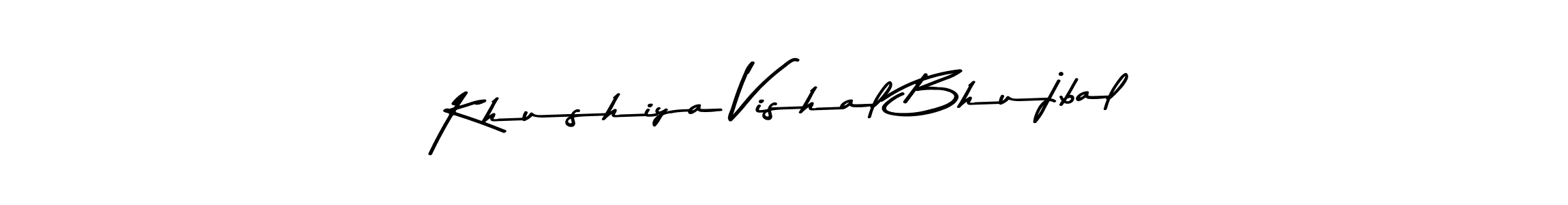 This is the best signature style for the Khushiya Vishal Bhujbal name. Also you like these signature font (Asem Kandis PERSONAL USE). Mix name signature. Khushiya Vishal Bhujbal signature style 9 images and pictures png