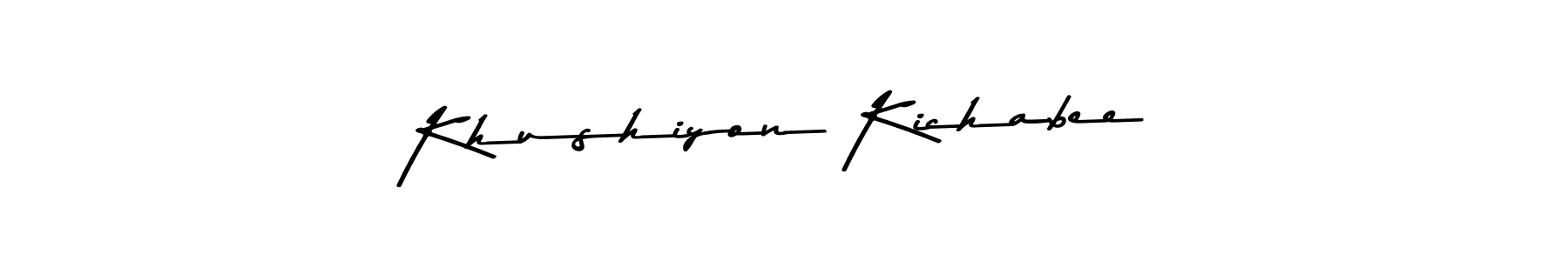 Use a signature maker to create a handwritten signature online. With this signature software, you can design (Asem Kandis PERSONAL USE) your own signature for name Khushiyon Kichabee. Khushiyon Kichabee signature style 9 images and pictures png