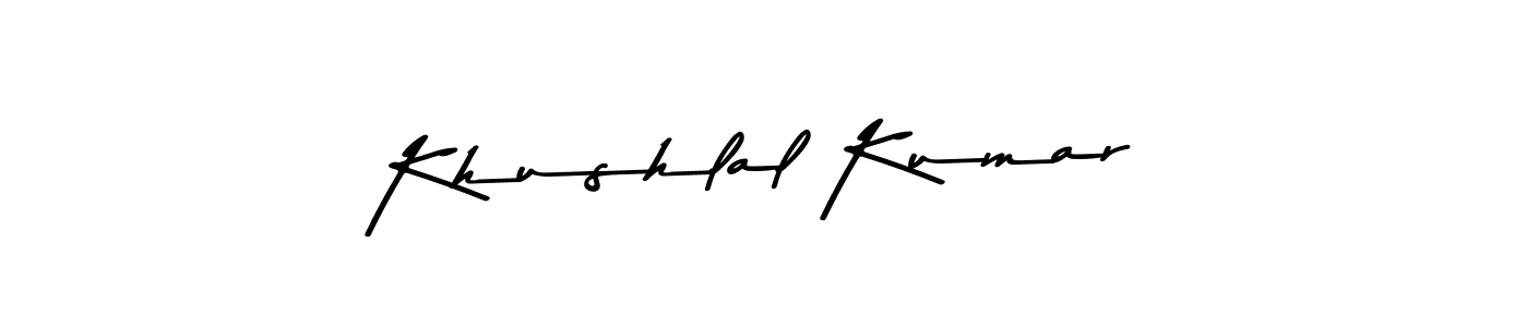 Design your own signature with our free online signature maker. With this signature software, you can create a handwritten (Asem Kandis PERSONAL USE) signature for name Khushlal Kumar. Khushlal Kumar signature style 9 images and pictures png