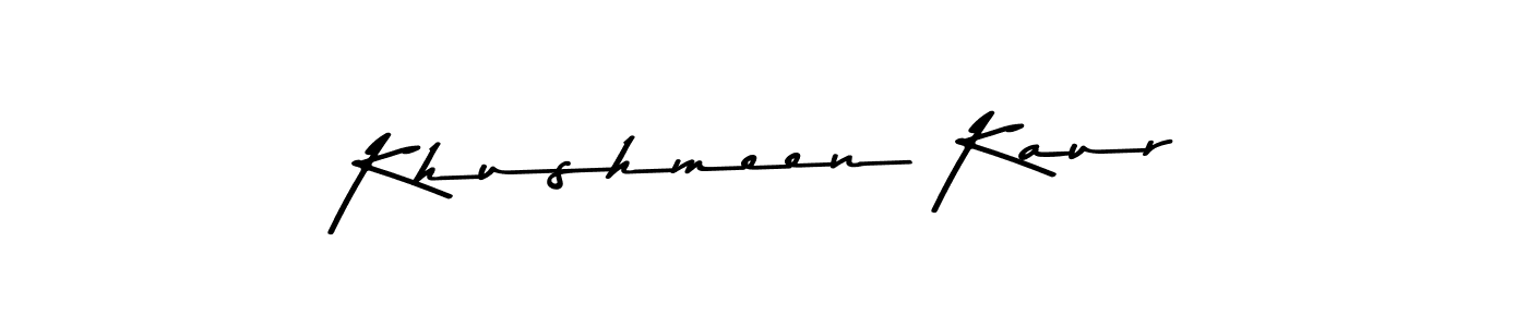 You should practise on your own different ways (Asem Kandis PERSONAL USE) to write your name (Khushmeen Kaur) in signature. don't let someone else do it for you. Khushmeen Kaur signature style 9 images and pictures png